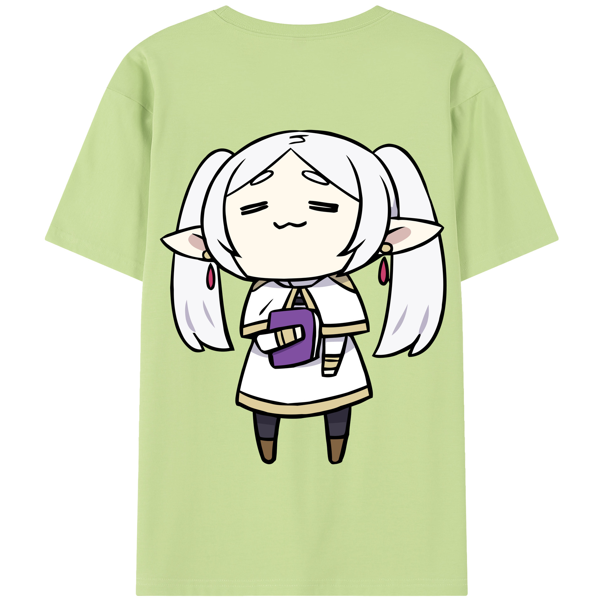 （画像用） 葬送のフリーレン Frieren 綿100％半袖Tシャツ（背面プリント）